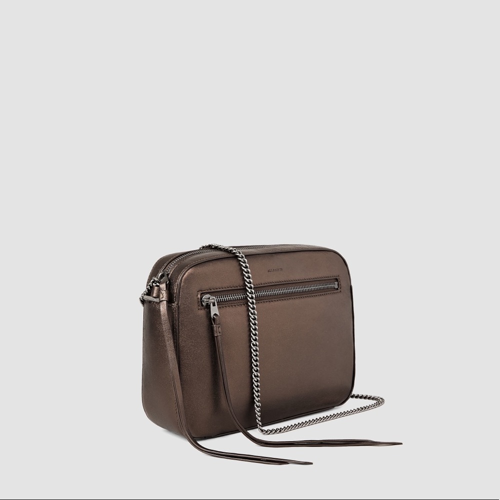 Allsaints Fleur de lis crossbody bag